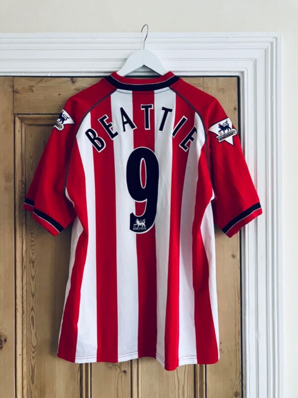 Rare Match Worn James Beattie #9 Southampton 2003/2004 home shirt for sale on Ebay
