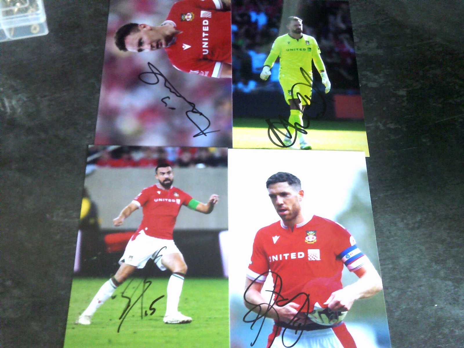 Signed Wrexham Football Player Photographs x 4 for sale on Ebay