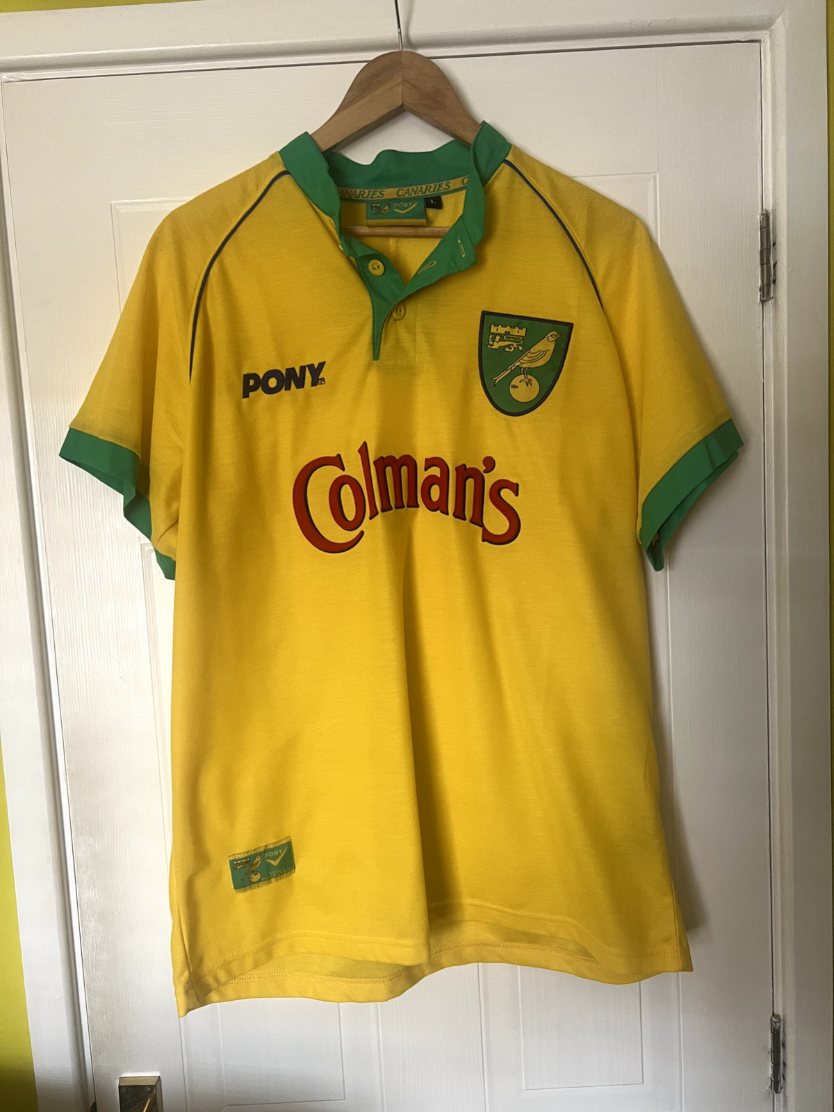 Retro Pony 1998-99 Norwich City Home Shirt (Large) for sale on Ebay