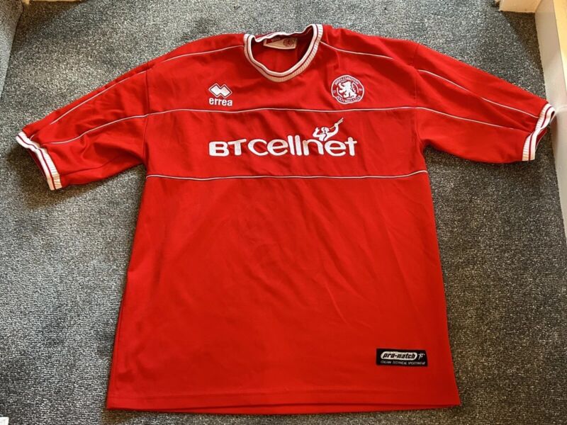 Rare Original Middlesbrough 2001/2002 Home Football Shirt Men’s Large for sale on Ebay