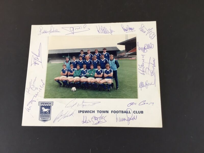 IPSWICH TOWN OFFICIAL TEAM PICTURE 1980/81 WITH 17 SIGNATURES (UNFRAMED) for sale on Ebay
