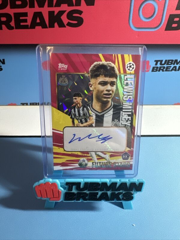 Lewis Miley Topps Gold Auto /10 Rookie RC Newcastle United Future Stars SSP for sale on Ebay