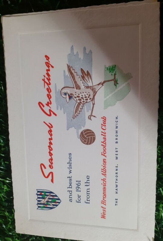 1960 West Brom Christmas Card - This Was Sent to Tottenham Football Club for sale on Ebay