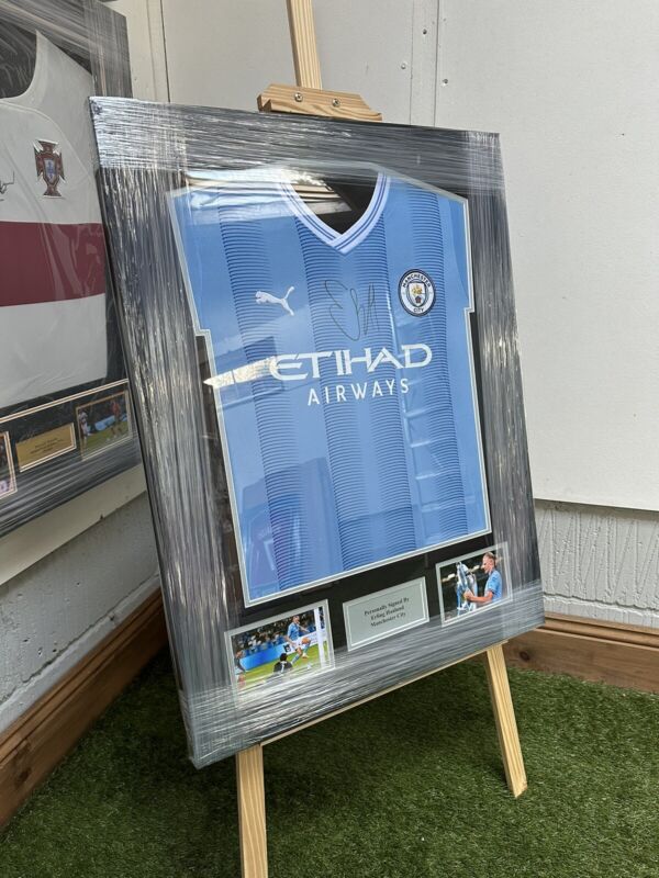 Hand Signed Erling Haaland Manchester City Shirt COA Included for sale on Ebay