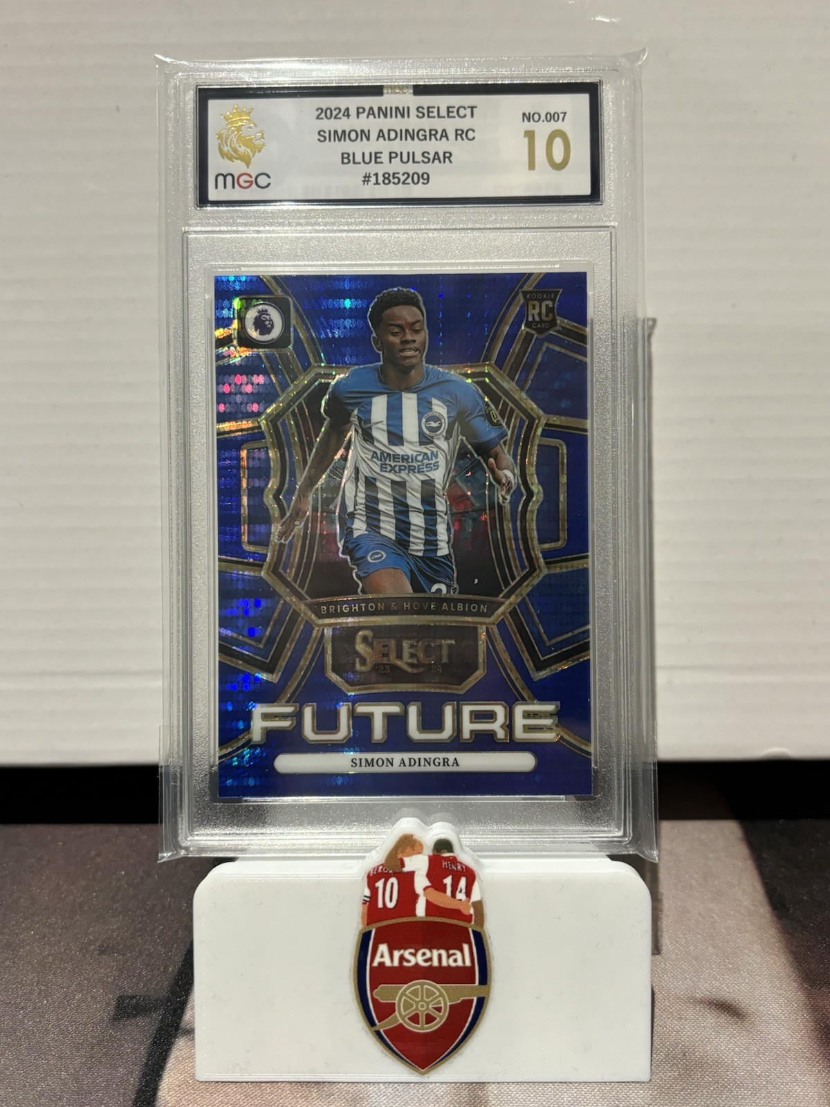 2024 panini select blue pulsar rc simon adingra brighton graded mgc mint 10  for sale on Ebay