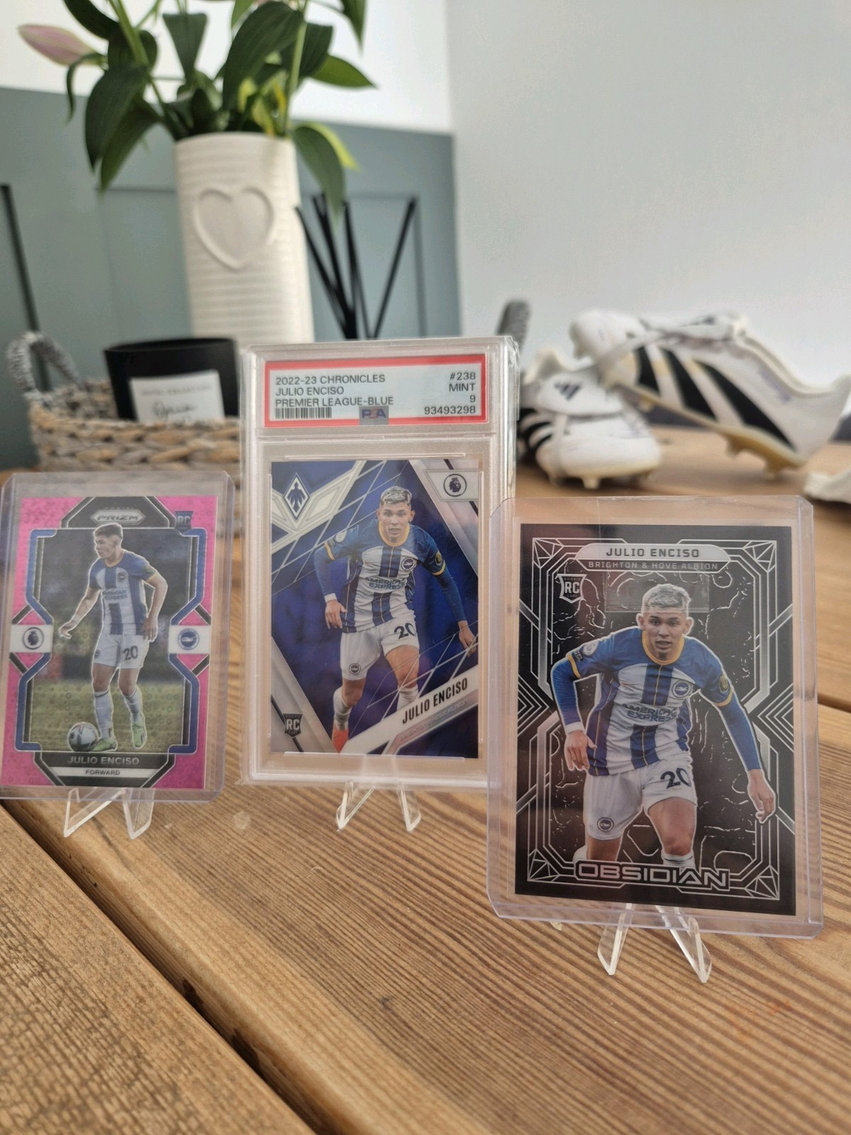 Julio Enciso Rookie Cards Bundle PSA 9 Obsidian Prizm Brighton for sale on Ebay