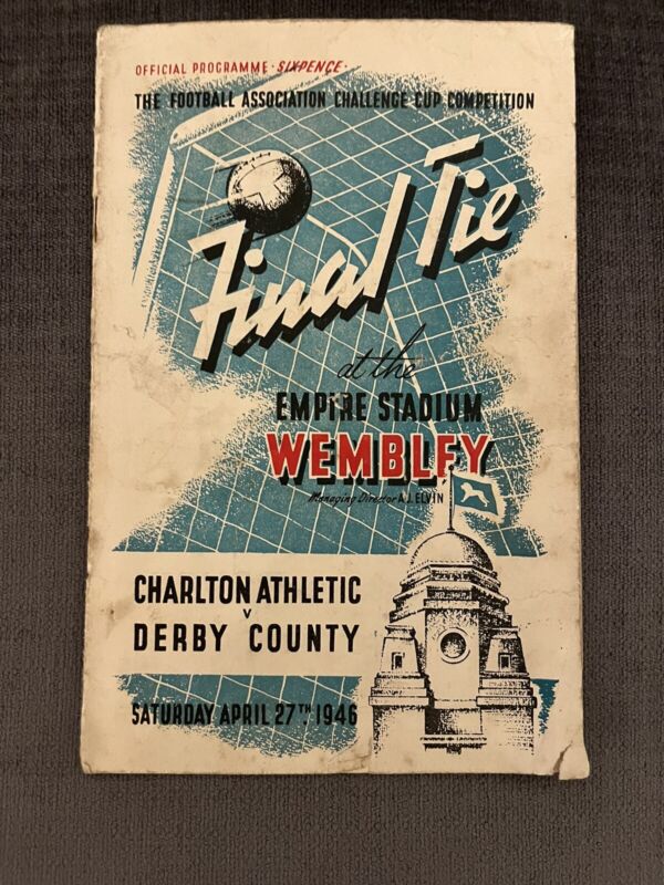 FA Cup Final Charlton Athletic v Derby County 1946 Programme for sale on Ebay