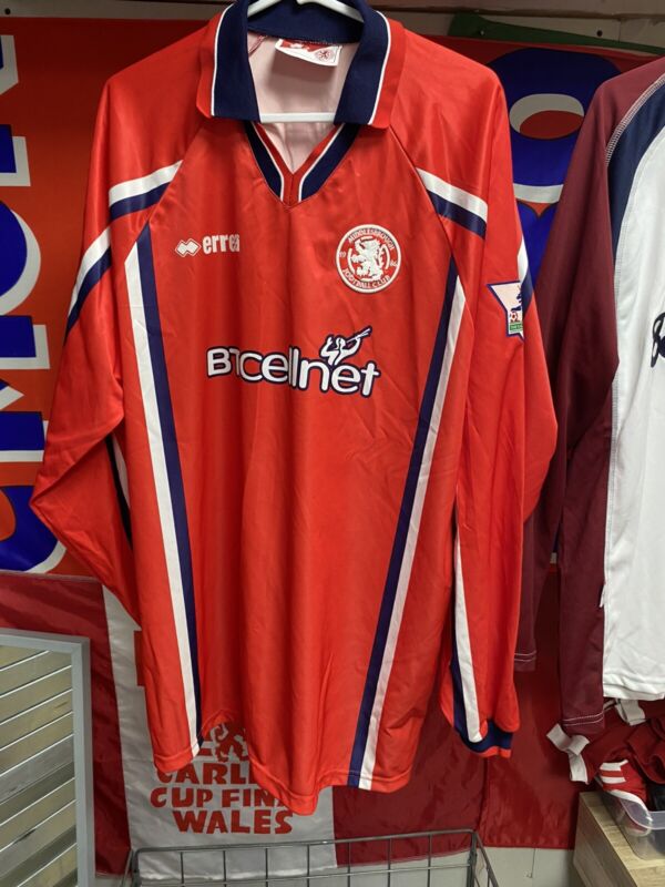 middlesbrough football shirt. Matchworn Alun Armstrong. 1999/2000 Long Sleeve  for sale on Ebay
