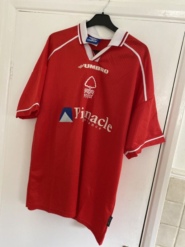 Nottingham Forest Vintage Home Shirt 1999-2001 Pinnacle Insurance XL for sale on Ebay