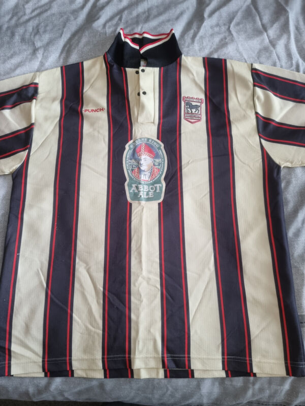 Ipswich Town Abbot Ale 1996/98 Worn Original XXL Shirt Rare for sale on Ebay