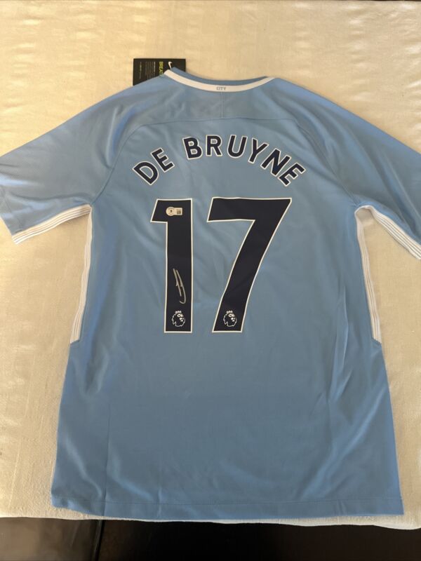 Kevin De Bruyne Signed Manchester City Soccer Jersey Beckett Witnessed for sale on Ebay