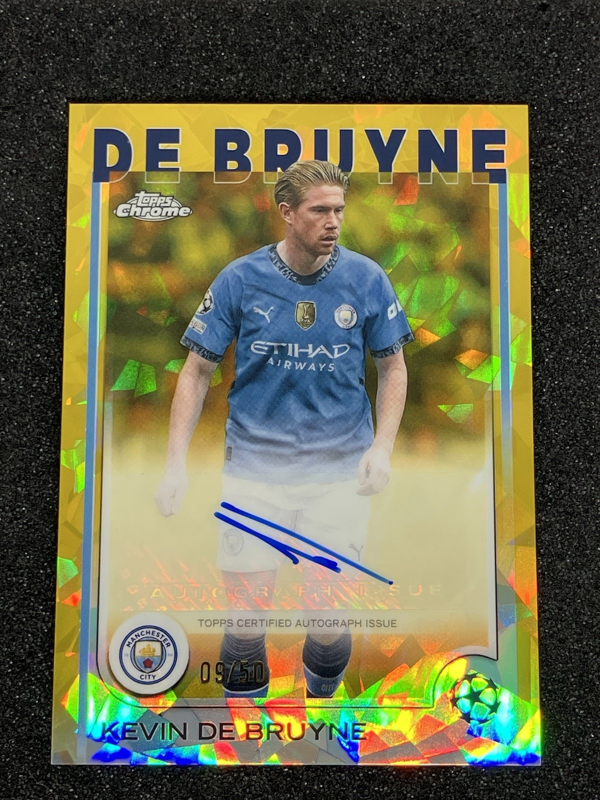 2024-25 Topps Chrome UCC Sapphire Kevin De Bruyne /50 Autograph Manchester City for sale on Ebay