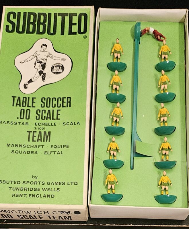 Subbuteo Norwich City Name On Box HW Rarest Of The Four Versions for sale on Ebay