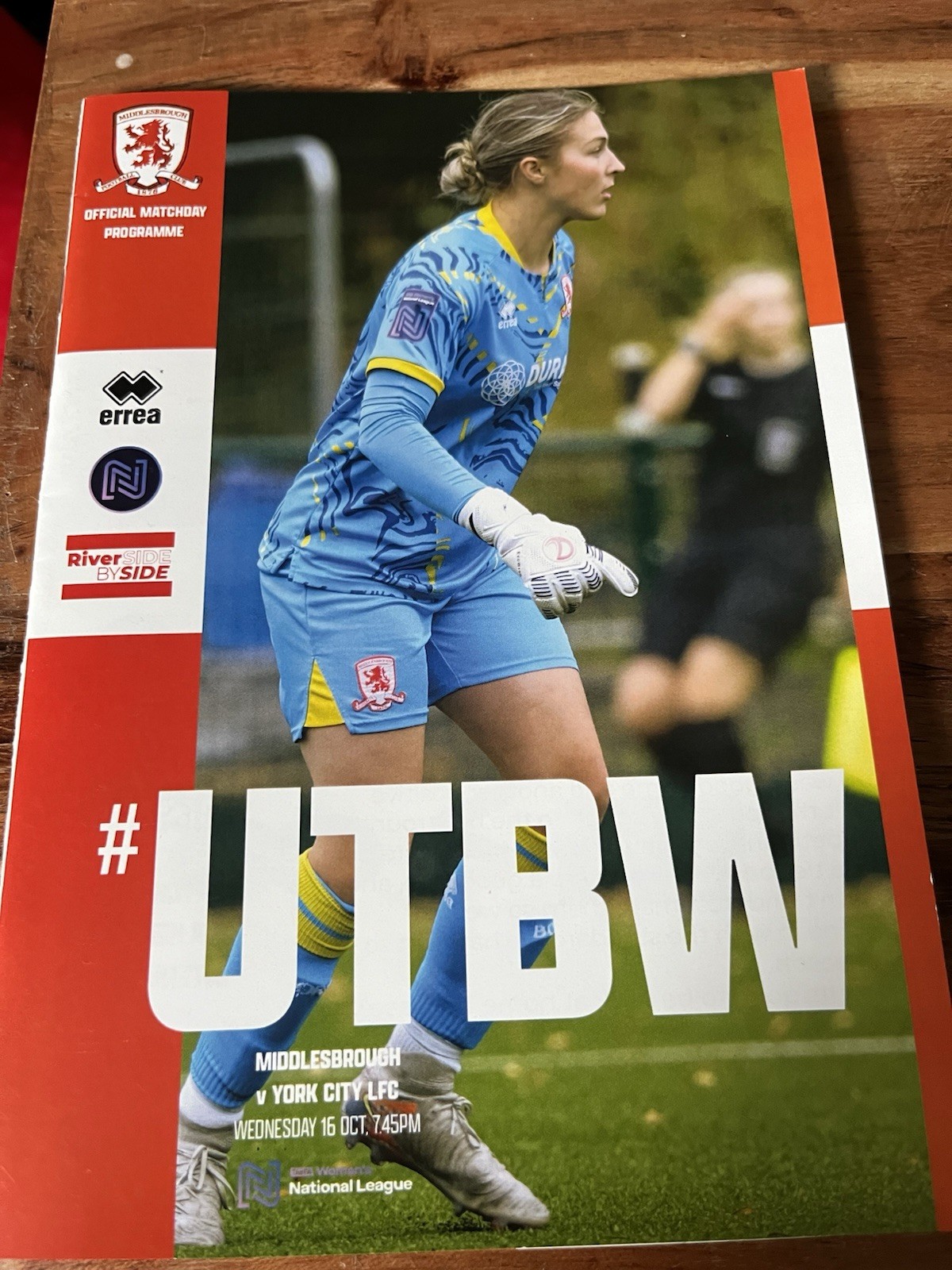 Middlesbrough Women v York City Ladies National League Programme Season 2024-25 for sale on Ebay