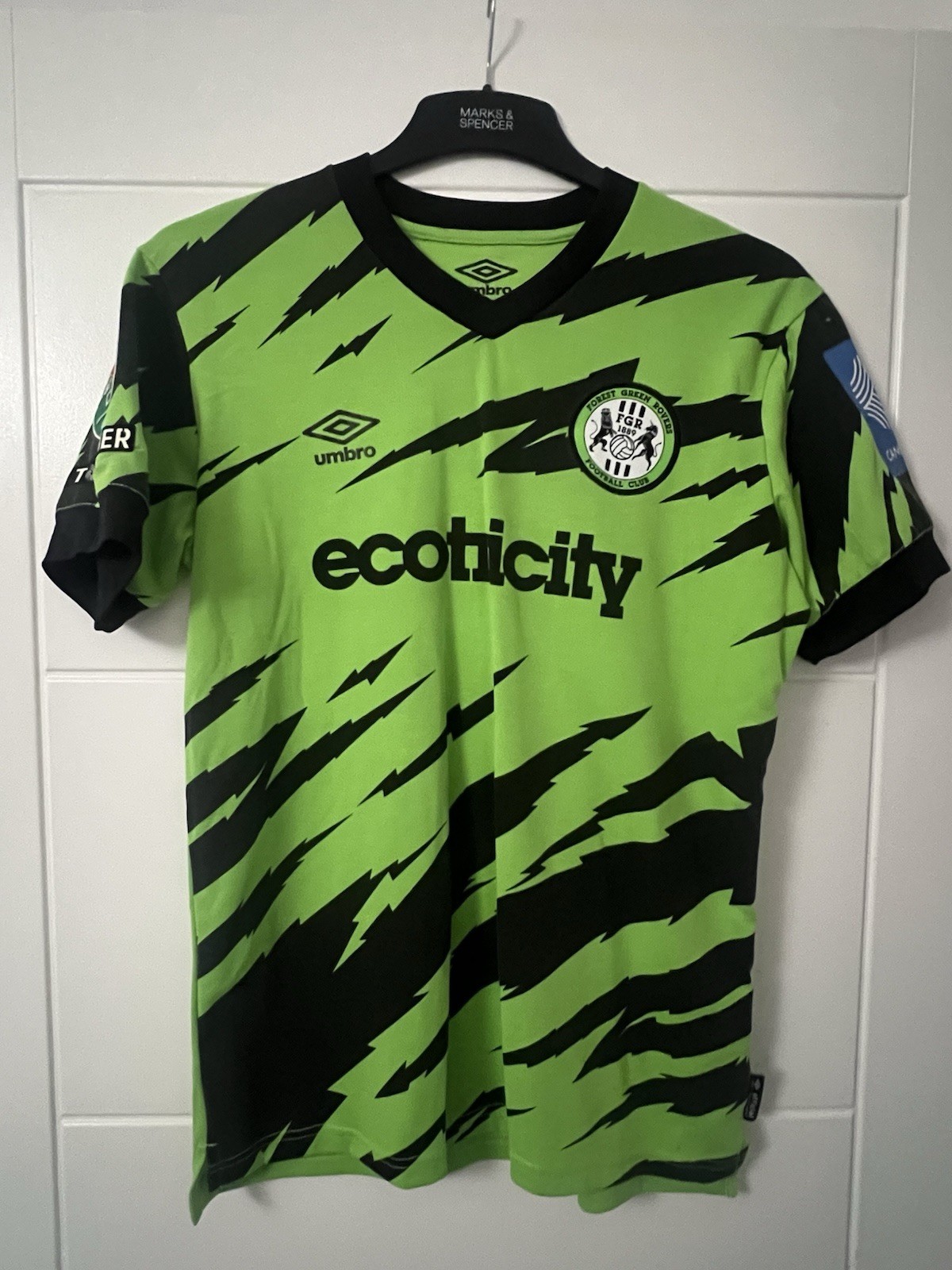 Forest Green Rovers - Match Worn Shirt 2023/24 EFL  Cup - Teddy Jenks for sale on Ebay