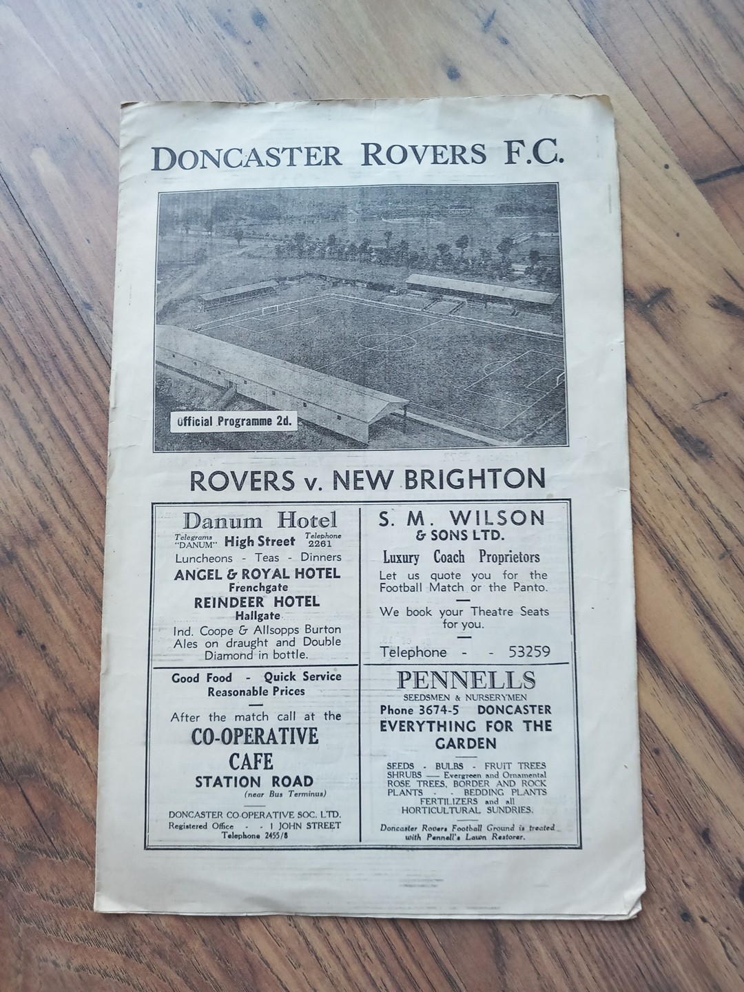 1946/47 Doncaster Rovers (CHAMPIONS) vs New Brighton - Division 3 North for sale on Ebay