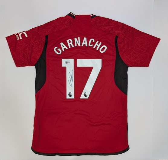 ALEJANDRO GARNACHO Back Signed Manchester United Jersey Authenticated by Beckett for sale on Ebay