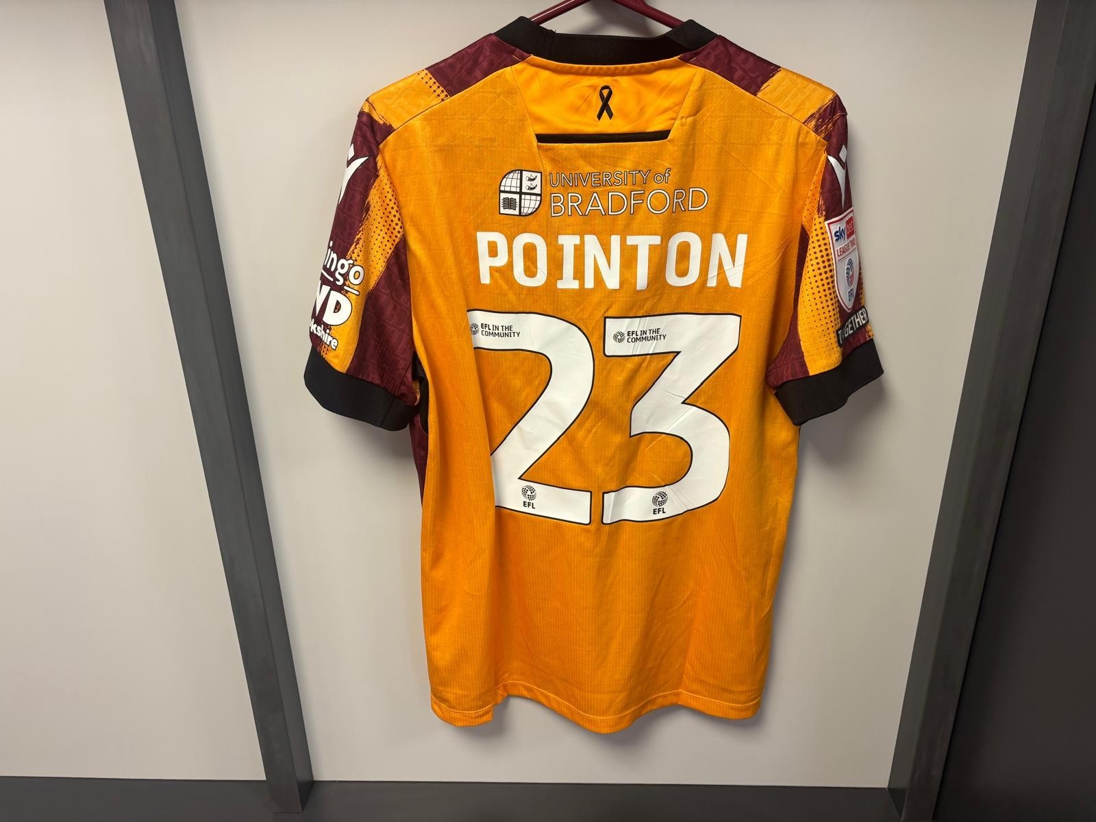 Bradford City 2024/25 | Bobby Pointon | Sky Bet League Two Shirt for sale on Ebay
