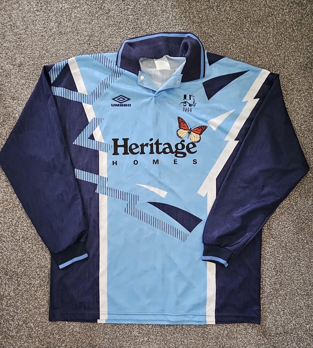 Long Sleeve Rare ORIGINAL Hartlepool United Home Shirt 1991. 9/10 Size XL for sale on Ebay