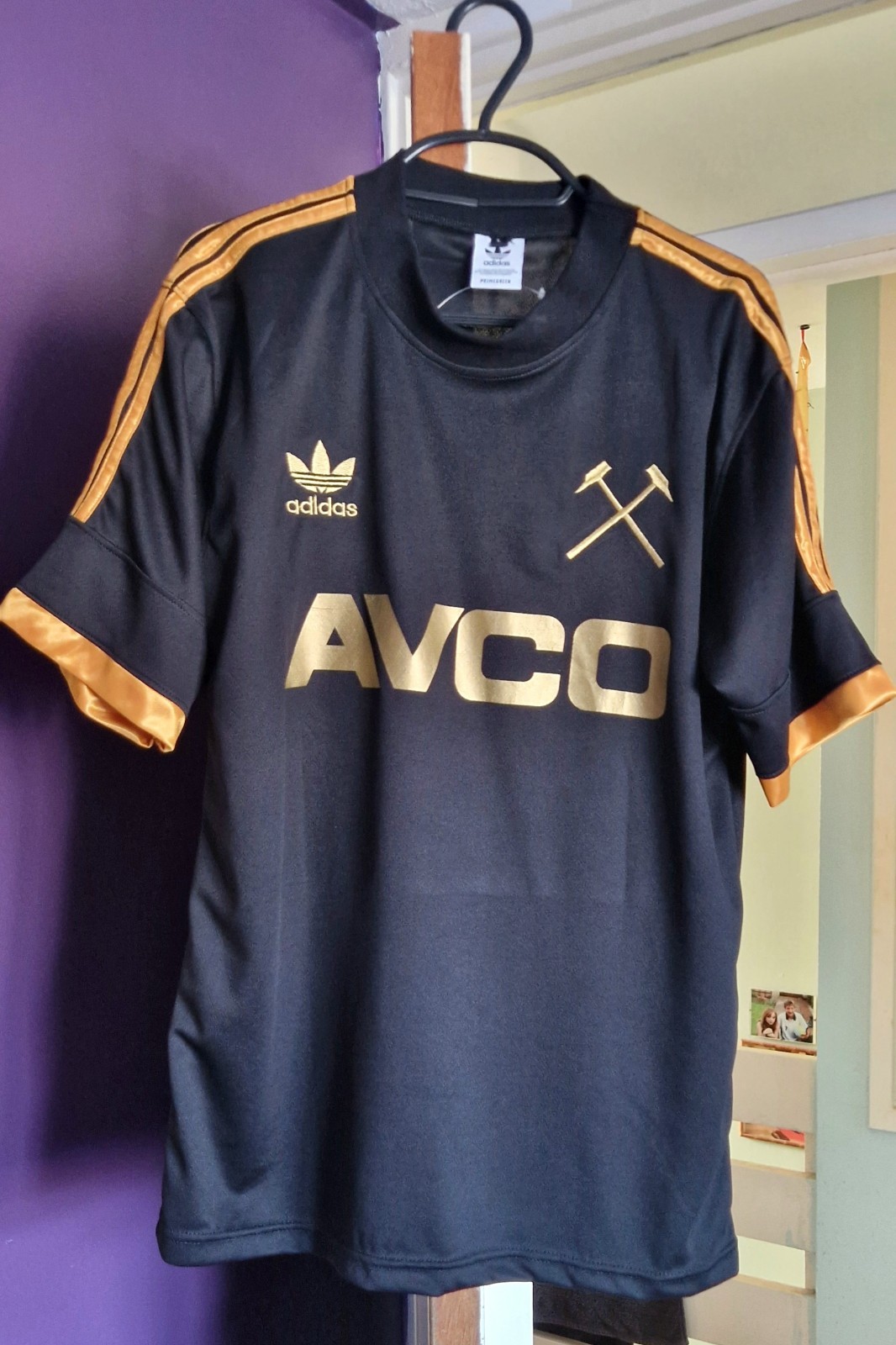 West Ham United Concept Shirt. (Black And Gold).  Size Large.... for sale on Ebay