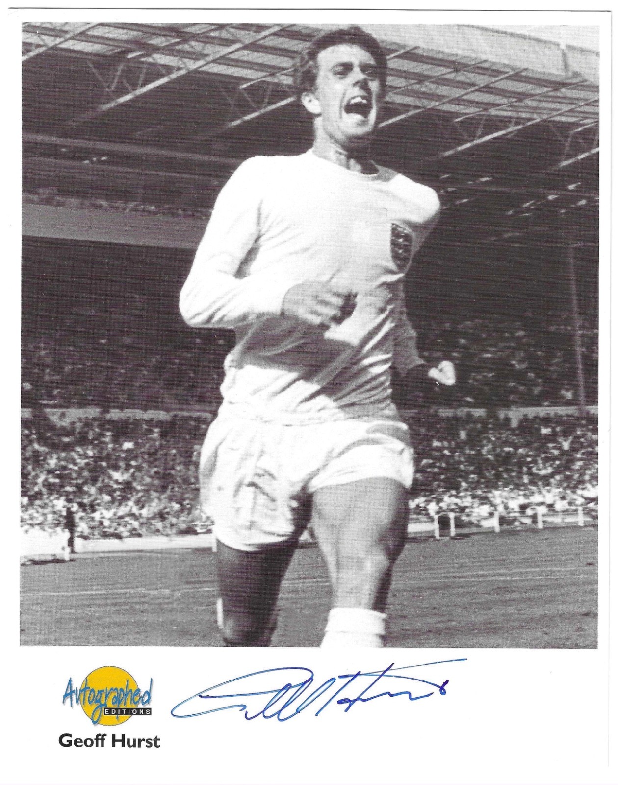 1966 FOOTBALL WORLD CUP, GEOFF HURST SIGNED PHOTOGRAPH, WEST HAM UTD & ENGLAND. for sale on Ebay
