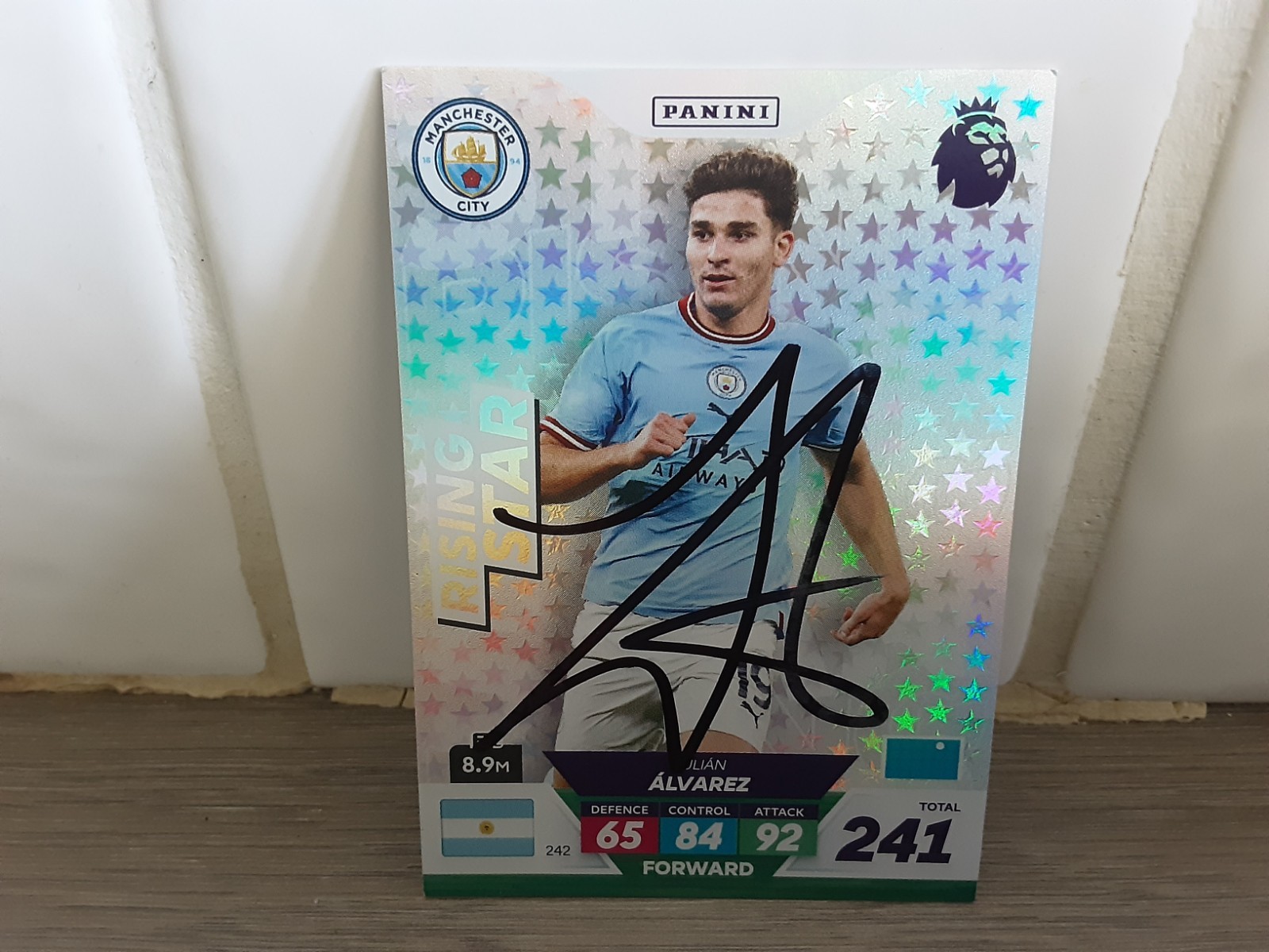 MANCHESTER CITY - JULIAN ALVAREZ Hand Signed Panini Football trading Card  for sale on Ebay