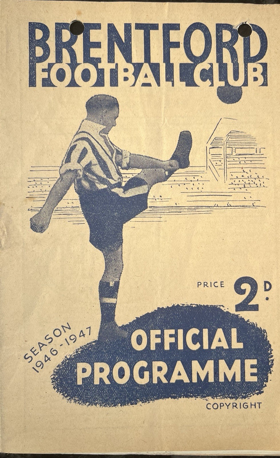 Brentford Vs Leeds United Programme Season 1946/47 (November 30th 1946). for sale on Ebay