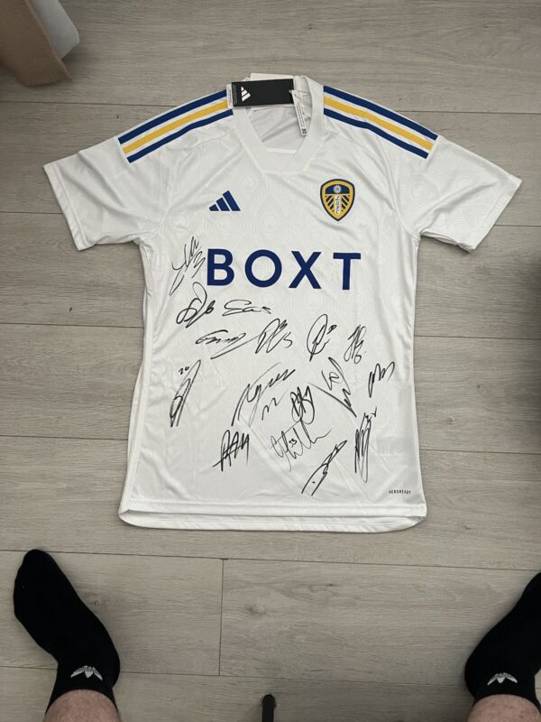 SIGNED LEEDS UNITED SHIRT 2023/2024 GNONTO GRAY KAMARA AMPADU PROOF for sale on Ebay