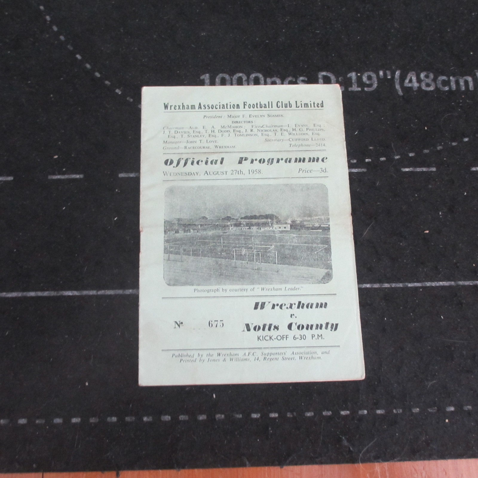 Wrexham v Notts County Div 3 1958/9 for sale on Ebay