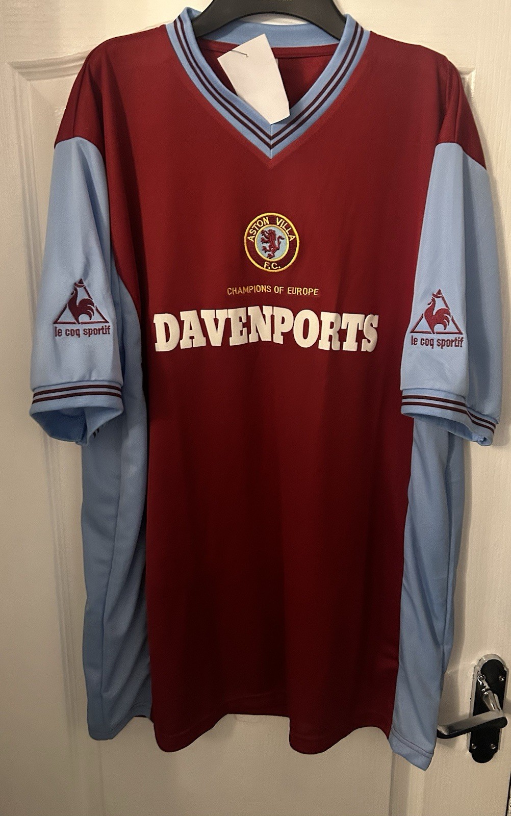 Aston Villa 1982-83 Home Replica Short Sleeve XXXXL 4XL BNWT Davenports for sale on Ebay