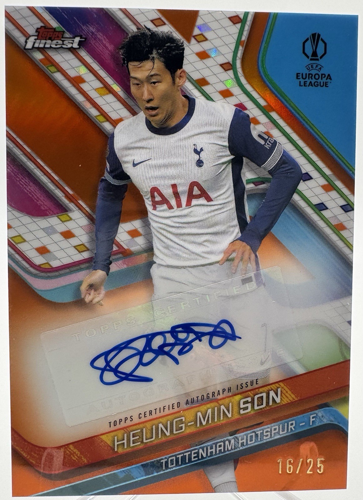 HEUNG MIN SON /25 AUTO Topps Finest Tottenham Hotspur Spurs Korea 2024-2025 for sale on Ebay