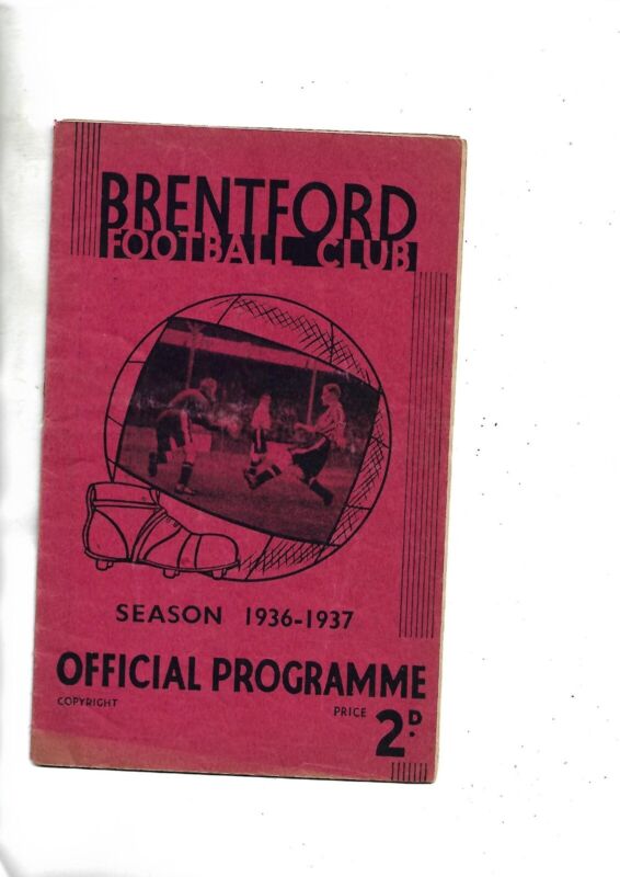 FOOTBALL PROGRAMME 5/12/36 RARE PRE WAR Brentford V Portsmouth for sale on Ebay