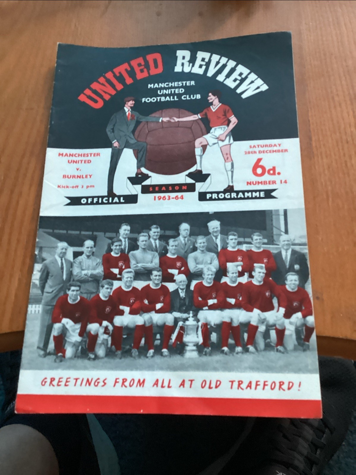 Manchester United v Burnley. - Div.1 Programme 1963/64 for sale on Ebay