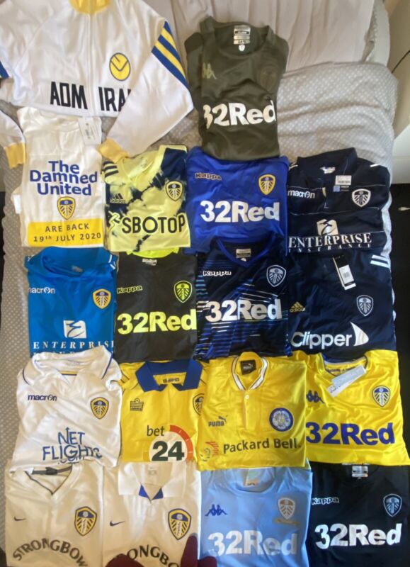 Leeds United Shirt Bundle 18 Tops! Look! Some BNWT Leeds Utd Strongbow Centenary for sale on Ebay
